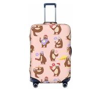 WOPQS Cute Sloth - Funda protectora elástica para equipaje para maletas de 45,7 a 81,3 cm, Black, L