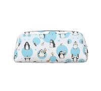 WOPQS Estuche organizador multifuncional para lápices, diseño de pingüino, globo, copo de nieve, Silver, Talla única, Organizador de bolsas