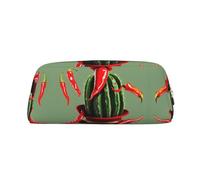 WOPQS Estuche organizador multifuncional para lápices, diseño de sombrero de cactus y chile, Gold, Talla única, Organizador de bolsas