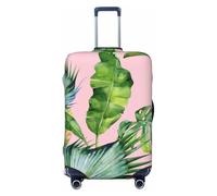 WOPQS Fresh Banana Leaves - Funda protectora elástica para maletas de 45,7 a 81,3 cm, Black, M