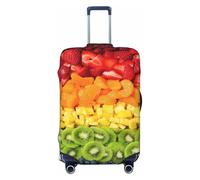WOPQS Fruit Rainbow - Funda protectora elástica para equipaje, para maletas de 18 a 32 pulgadas, Black, XL