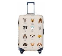 WOPQS Funda protectora elástica para equipaje de raza de perro, protector de tapa de equipaje para maletas de 18 a 32 pulgadas, Black, M