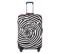 WOPQS Funda protectora elástica para equipaje GIF con ilusión óptica en espiral, para maletas de 45,7 a 81,3 cm, Black, M
