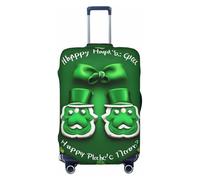WOPQS Happy St. Patrick's Day - Funda protectora elástica para equipaje para maletas de 45,7 a 81,3 cm, Black, S