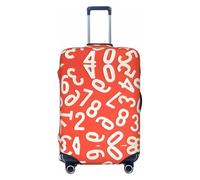 WOPQS Numbers Arts - Funda protectora elástica para equipaje para maletas de 45,7 a 81,3 cm, Black, S