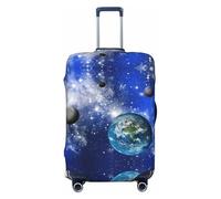 WOPQS Planet Galaxy - Funda protectora elástica para equipaje para maletas de 45,7 a 81,3 cm, Black, S