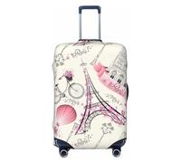 WOPQS The Paris Tower and A Bicycle - Funda elástica para protección de equipaje para maletas de 45,7 a 81,3 cm, Black, L