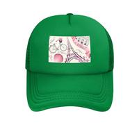 WOPQS The Paris Tower and A Bicycle - Gorra de béisbol de malla para adultos, para camionero, béisbol, golf, deportes al aire libre, gorra clásica, verde, Talla única