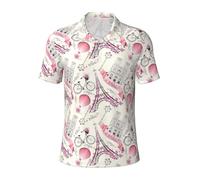 WOPQS The Paris Tower and A Bicycle - Polo de manga corta para hombre, para tenis, golf, negocios, uso diario, informal, para hombre, Negro, XXL