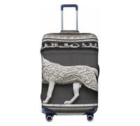 WOPQS Wolf Motifs Building03 - Funda protectora elástica para equipaje para maletas de 45,7 a 81,3 cm, Black, L