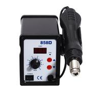 WOQLIBE Estación de soldadura de aire caliente 858D, estación de desoldar de 700 W con 3 boquillas de aire, pantalla digital de 100 - 450 ℃, soldadura de aire caliente para escuela, laboratorio,