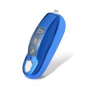 WORCAS Funda inteligente de TPU suave compatible con Porsche Boxster Turbo Cayenne Panamera Macan Cayman 911,2/3/4 botón sin llave (universal-azul)