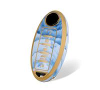 WORCAS Funda para llavero Infiniti de 5 botones, funda de TPU inteligente compatible con Nissan Altima Rogue Sentra Pathfinder Maxima Titan Murano Versa Armada GTR 370Z (patrón celadón)