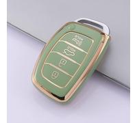 WORCAS Funda protectora de TPU para llave inteligente compatible con Hyundai Elantra Ioniq Sonata Tucson Elantra GT 4 botones sin llave (gris)