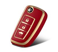 WORCAS Funda protectora de TPU para llavero inteligente compatible con Nissan Rogue Rogue Select Rogue Sport Flip 3 botones TPU remoto sin llave funda protectora (rojo)