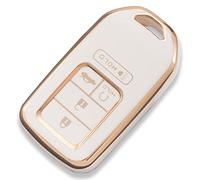 WORCAS Funda protectora de TPU suave para llave de coche compatible con Honda Accord Civic CRV XRV Crosstour Odyssey, cubiertas de entrada inteligentes sin llave de 2/3/4/5/6 botones (transparente)