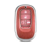 WORCAS Funda protectora de TPU suave para llave de coche compatible con Honda Civic 2022, 2023, 2/3/4/5/6 botones para coche inteligente sin llave (rojo mate)