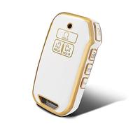 WORCAS Funda protectora inteligente de TPU compatible con Kia Carnival KA4 EX SX LX Fiesta 2023, 6/7 botones sin llave accesorios remotos (blanco)