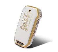 WORCAS Funda protectora inteligente de TPU para llavero compatible con Kia K3 K4 K5 KX5 KX7 Sportage Telluride Carnival Optima Sedona Sorento, 9 botones sin llave (blanco)