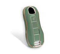 WORCAS Funda protectora para llave inteligente compatible con Porsche 911 Cayenne Panamera TAYCAN 3 botones sin llave entrada accesorios de control remoto (verde)