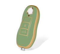 WORCAS Funda protectora para llavero inteligente compatible con Porsche Boxster Turbo Cayenne Panamera Macan Cayman 911, llave inteligente sin llave (verde)