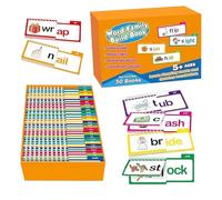 Word Family Books, Family Read Rhyme Activity, Child Friendly Reusable Materials Reading Skills Vocabulary Boost Clear Fonts Colorful Cards, Learn to Read Phonics for Kids