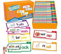 Word Family Books Phonics Flashcards Read and Rhymes Books for early Childhood Reading Development Phonics Cards View Words Cards Letter Sound for Kids