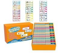 Word Family Build Book, 30 Read and Rhyme Flip Books, Word Families Flash Cards, Learn to Read Phonics Flash Cards,Educational Reading Games (1pcs)