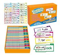 Word Family Flash Cards, Vocabulary Flashcard, Read and Rhyme Flipping Books, Educational Word Families Learning Tool, Early Reading Development, Ideal for Boys Aged 4-8
