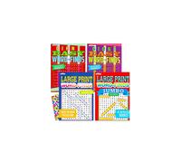 Word Find Puzzle Books for Adults Seniors - Set of 4 Jumbo Word Search Books with Large Print (Over 380 Pages Total with Bookmark)