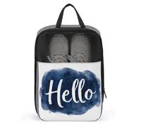 Word Hello on - Bolsa para zapatos de golf, color azul marino