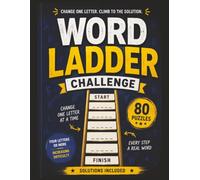 Word Ladder Challenge: 80 Word Ladder Puzzles Suitable For Teens/Adults/Seniors Word Puzzle Book 8.5 x11 Inches. Relaxing Screen Free Entertainment, ... Birthday Gift. Word Puzzles. Build The Words