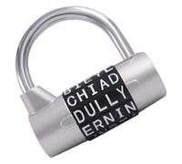 Word Lock Gate, Heavy Duty Safety Lock Locker, Portable 4 Digit Combination Padlock for Fence, Drawer, Luggage, Door, Chain Locking Tool, Theft Security 2.52x2.48x1.18 inches