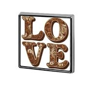 Word LOVE - Broches y alfileres unisex de estilo vintage, cuadrados, ligeros, con solapa, joyería para ropa, chal, sombrero