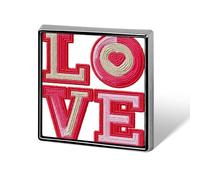 Word Love Yarn - Broches y alfileres unisex de estilo ganchillo, cuadrados, ligeros, para solapa, joyería para ropa, chal, sombrero