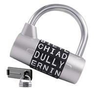 Word - Metal 6.4x6.3x3cm Portable Password Padlock with Letter Code Design | Heavy Duty Security Lock for Gabinete Drawer Fence Door Locker Luggage Chain Storage
