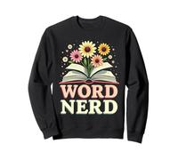 Word Nerd Book Lover Wildflowers Cottagecore Flowers Book Sudadera