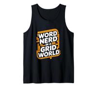 Word Nerd Divertido Crucigrama Camiseta sin Mangas
