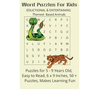 Word Puzzles For Kids: This is a fun word search book for kids about animals,
