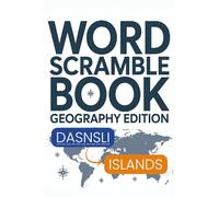 Word Scramble for Adults - Geography Word Jumble puzzle book and Fun Word Games Activity challenge