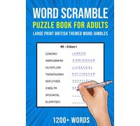 Word Scramble Puzzle Book for Adults: 1200+ Large Print British Themed Word Jumbles