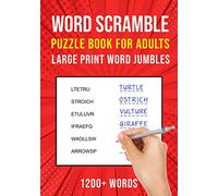 Word Scramble Puzzle Books for Adults: Large Print Word Jumbles | 1200+ Words