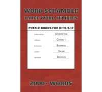 Word Scramble Puzzles for Kids 9-12: Kids 9-12 Scramble Book | 2000+ Words | 50+ Puzzles | 6x9 Inches | Solutions Included