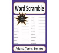 Word Scramble: This is a fun puzzle it has easy to read print, it is about everyday words with solutions in the back/6x9 inches, 50 puzzles....Gifts for Vacations, Holidays, and free time.