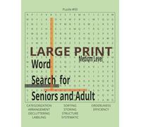 Word Search book for Senior and Adults: Large Print, Relaxing and Fun Brain Games to Improve Memory, Focus and Vocabulary/Simple puzzle for Adults and Seniors