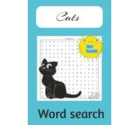 Word Search: Cat Themed Word Search Puzzle Books, cat Names, cat words and More | 6x9 inches, 110 pages | 50 + puzzles ... for Vacations, Holidays, Learning