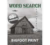 WORD SEARCH CLASSIFIEDS They Don't Want YOU To Know Solve BIGFOOT PRINT: Word Searches with Easy to Read Print about conspiracy theories I 8.5 x 11 ... Gift for Vacations, Holidays and Free Times