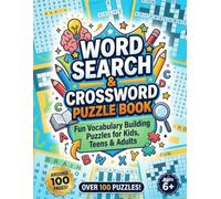 Word Search & Crossword Puzzle Book: Fun Vocabulary Building Puzzles for Kids, Teens & Adults