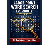 Word Search for Adults: 200 Challenging Puzzles for Seniors and Adults - Big Bold Letters, Hours of Brain-Boosting Fun