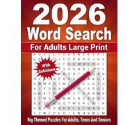 Word Search for Adults Large Print: A Fun and Relaxing Themed Word Search Puzzle Book for Adults, Teens and Seniors